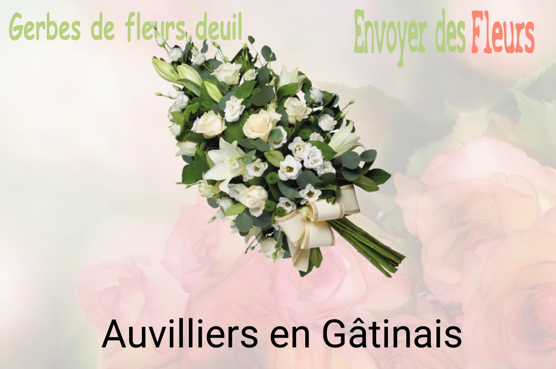 Gerbe de fleurs de deuil livrée à Auvilliers-en-Gâtinais